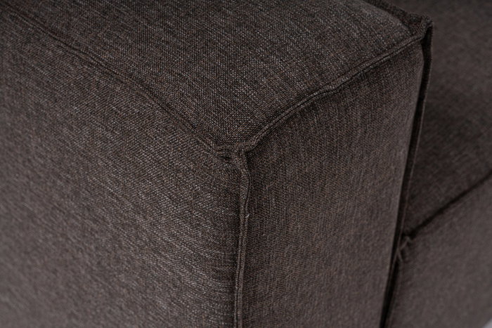 Atelier Del Sofa Sofá Esquinero Marrón Oscuro Lino 296x185x66 cm